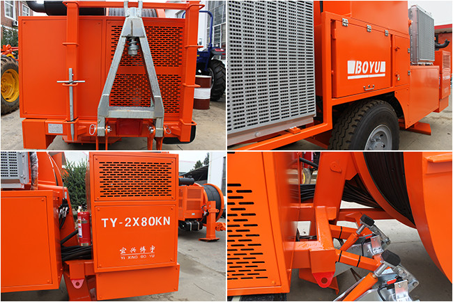 Hydraulic Tension Max Tension 2x100kN/1x200kN Overhead Line Stringing Equipment