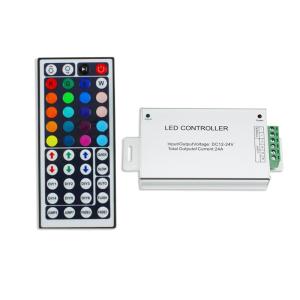 China Aluminum Case 44 Key RGB LED Controller 12A 24A For RGB Strip Light factory