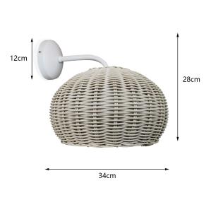 China 220V Rattan Wall Lamp Shade Hand Knitting Waterproof For Outdoor factory