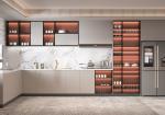 European Style Lighting Wall Shelf Liner Plywood White Minimalist Kitchen