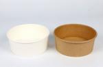PE Coated Take Away Recyclable 750ml Kraft Paper Salad Bowls