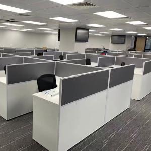 China Grey Modular 2 4 6 Seat Office Workstation Cubicle For Staff factory