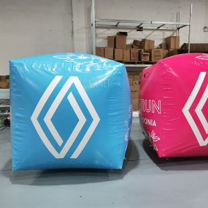 Custom Air Sealed Inflatable Cubic Buoy Inflatable Floating Square Buoy For