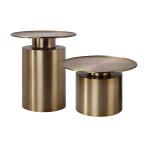 Five-star Hotel Modern Carbon Steel Art Round Corner Table Guest Room Bedside