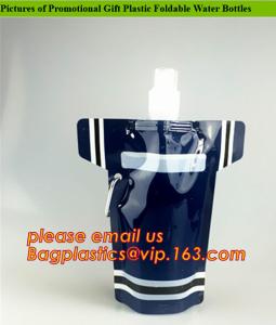 China Soft Foldable Water Bags Sports Bottle Drinking Water Bag,500ml Foldable Flexible Water Bag Customized Collapsible Reusa factory