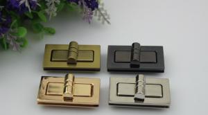 China Hot sale bigger multicolor square type zinc alloy purse turn lock hardware factory