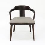 Classic Style Wooden Dining Chair Customized Fabric Upholstery for Restaurant