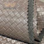 Faux Shoes Synthetic Leather Woven Pattern Microfiber Breathable Leather Fabric