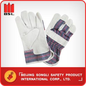 China SLG-88CBSA cow split leather working safety gloves factory