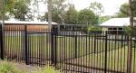 Customized Black Zinc Steel Metal Garrison Fence Panels Maintenance Free