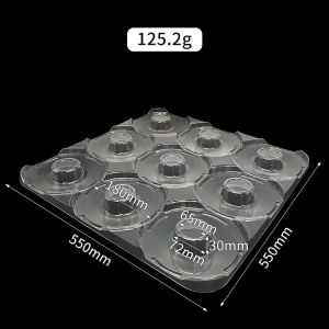 Customized Disposable Plastic Transparent 9 Holes Yarn Wrapped Tray