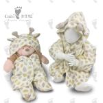33cm Brown Newborn Infant Coat 100% Polyester Infant Cow Outerwears