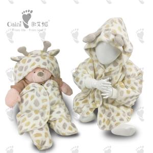 China 33cm Brown Newborn Infant Coat 100% Polyester Infant Cow Outerwears factory