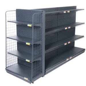 China Economical Double Side Display Stand Steel Supermarket Shelves factory