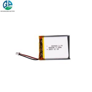 China Long-Lasting Lipo 603443 Battery 3.7v 900mAh Battery Lithium Polymer Rechargeable Battery For Ipod Classic Products factory