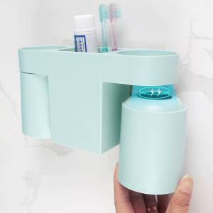 China Wall Absorbing Non Perforating Toothbrush Cup Set ABS Fall Resistant factory
