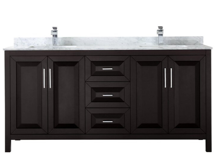 MDF 1800mm White Contemporary Bathroom Cabinets Vanity With Mirror