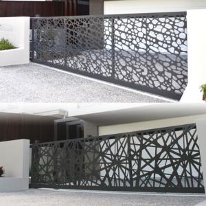 China Commercial Aluminium Profile Gate Aesthetic Aluminum Driveway Gate Lightweight factory