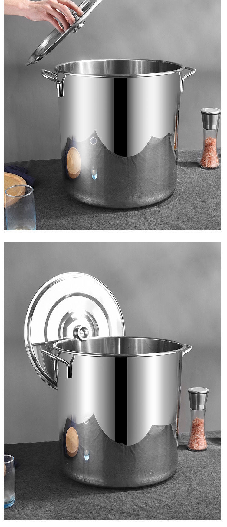201 Stainless Steel Commercial Bucket Heavy Duty Cooking Pot