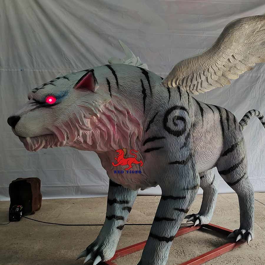 sun resistance Realistic Animatronic Animals Chinese Mythological Creatures White Tiger