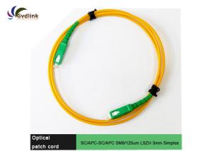 China SC/APC-SC/APC SM 9/125um 3mm Simplex Fiber Patch Cord factory