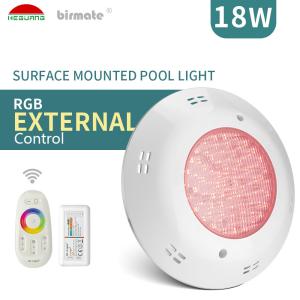 China 18W DC12V External Control Fiberglass Pool Lights RGBW Underwater LED Pool Lights factory