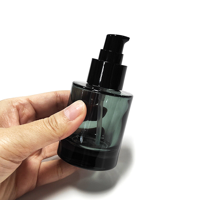 Flat Shoulder Glass Serum Bottle Cosmetic Packaging Bottles Leakproof