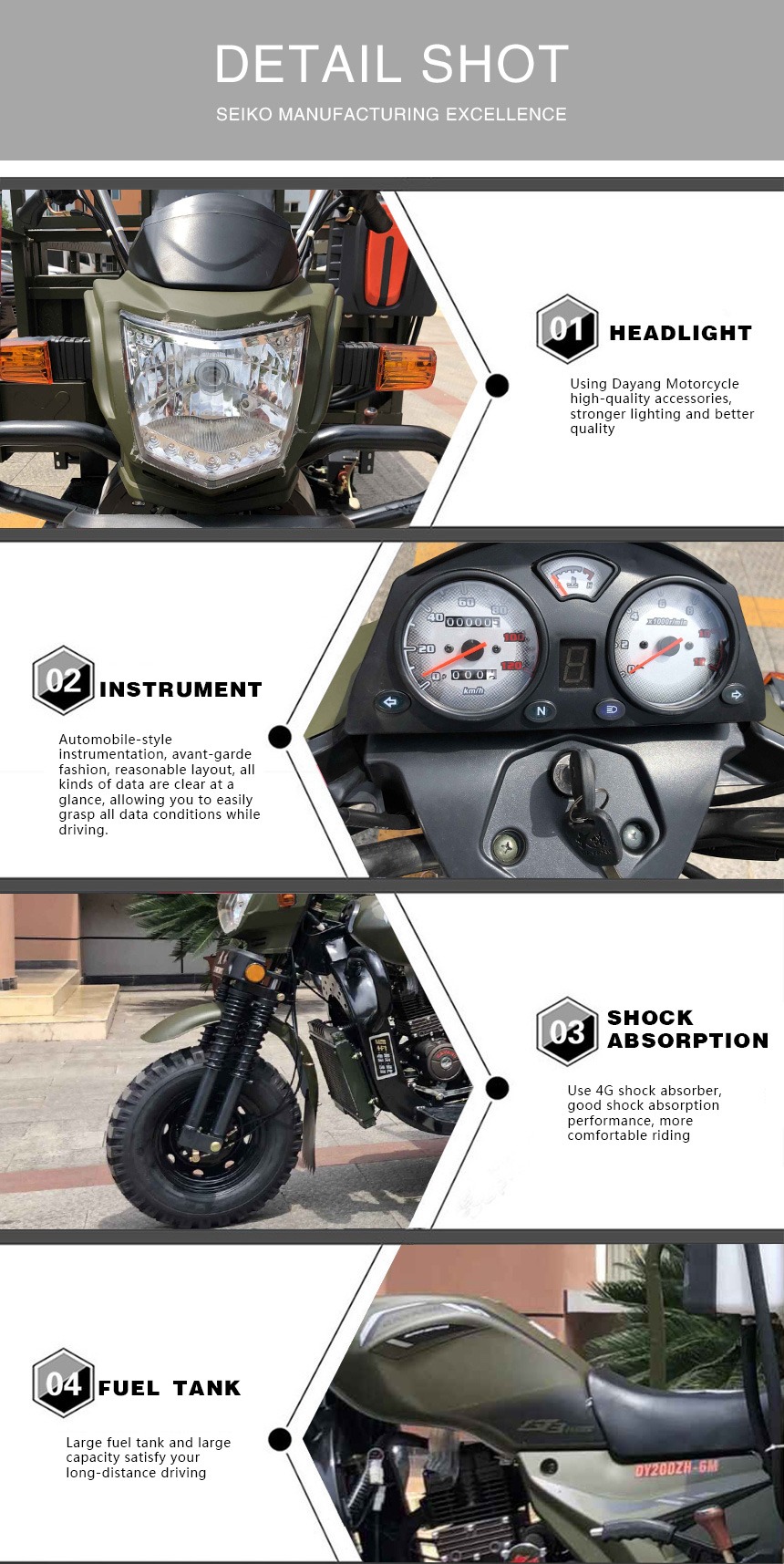 Versatile Motorized Tricycles Cargo Part Passenger Tricycle for Various Applications