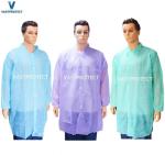 Polypropylene Nonwoven PP SMS Lab Coat Disposable for Medical Dental Visitor by