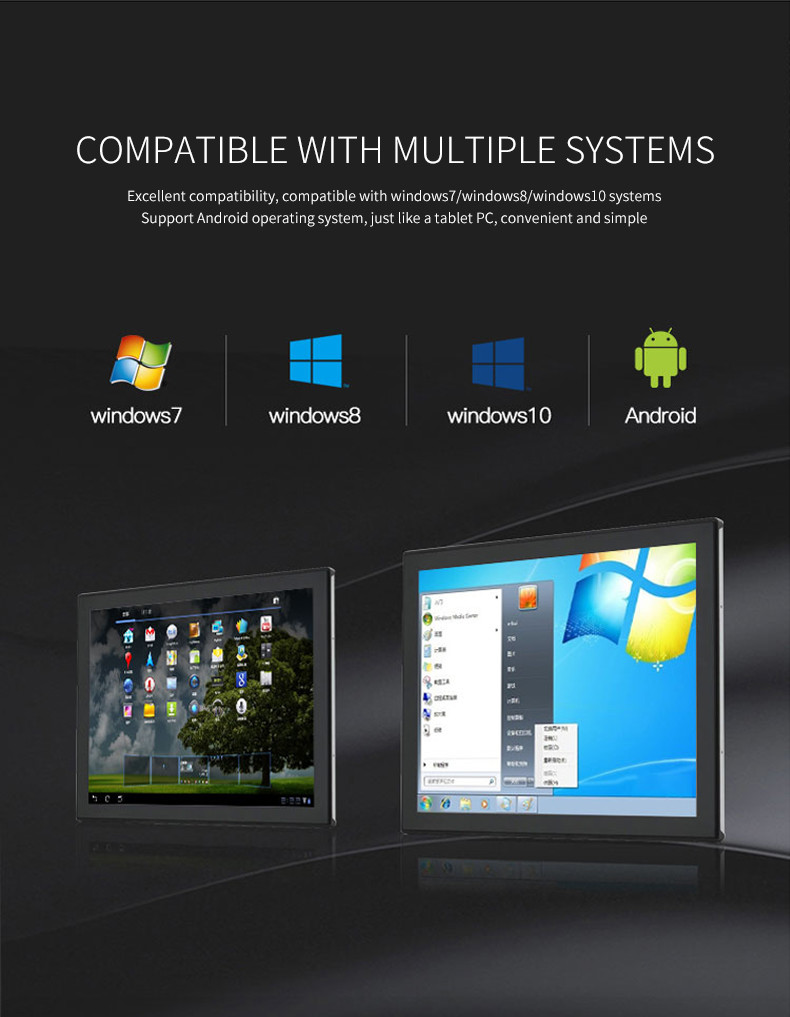 1920x1080 Windows Capacitive Integrated Embedded Touch Screen Pc