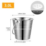 0.8-3L Barware easy cleaning stainless steel ice bucket with filter gasket Home