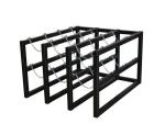 Outdoor 2 Cylinder O2 Tank Rack Metal Fab Products Black