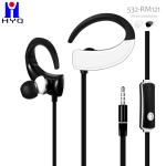 TPE Flat Cable 3.5mm Wired In Ear Earphones Factory Hands Free