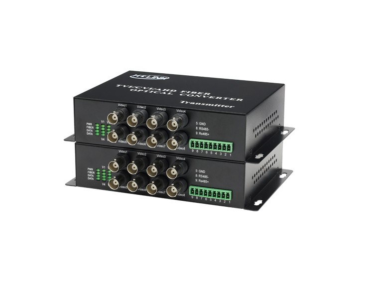 2 Channel 720P/960P/1080P HD CVI/TVI/AHD Over Fiber Optical Converter For CCTV Dahua Network Surveillance