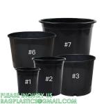 Multi Drainage Holes, Plastic Black Square Plant Flower Nursery Pot, Planter