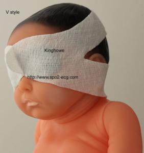 China Nonwoven Fabric Eye Protection Mask V Style Infant Baby Products Blue And White Color factory