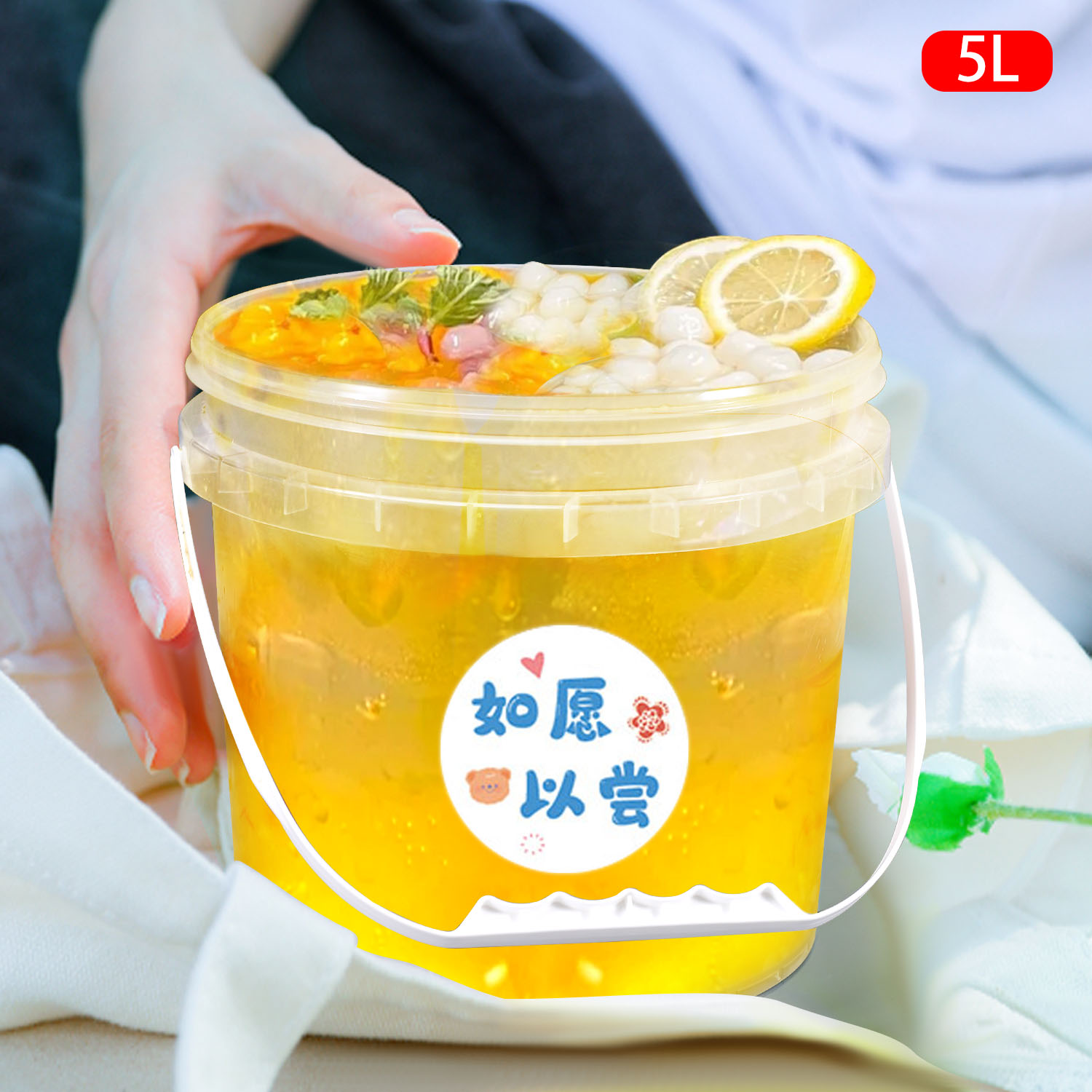 280ml 500ml 1000ml PP Airtight Biscuit And Cookie Jars Plastic Party Bucket Container