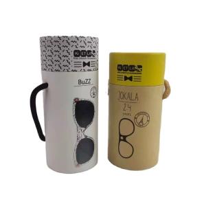 China Round Craft Paper Cylinder Packaging Recyclable Cardboard Tube Gift Box With Handle factory
