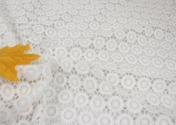 White Chemical Water Soluble Guipure Lace Fabric By The Yard For Party Sexy