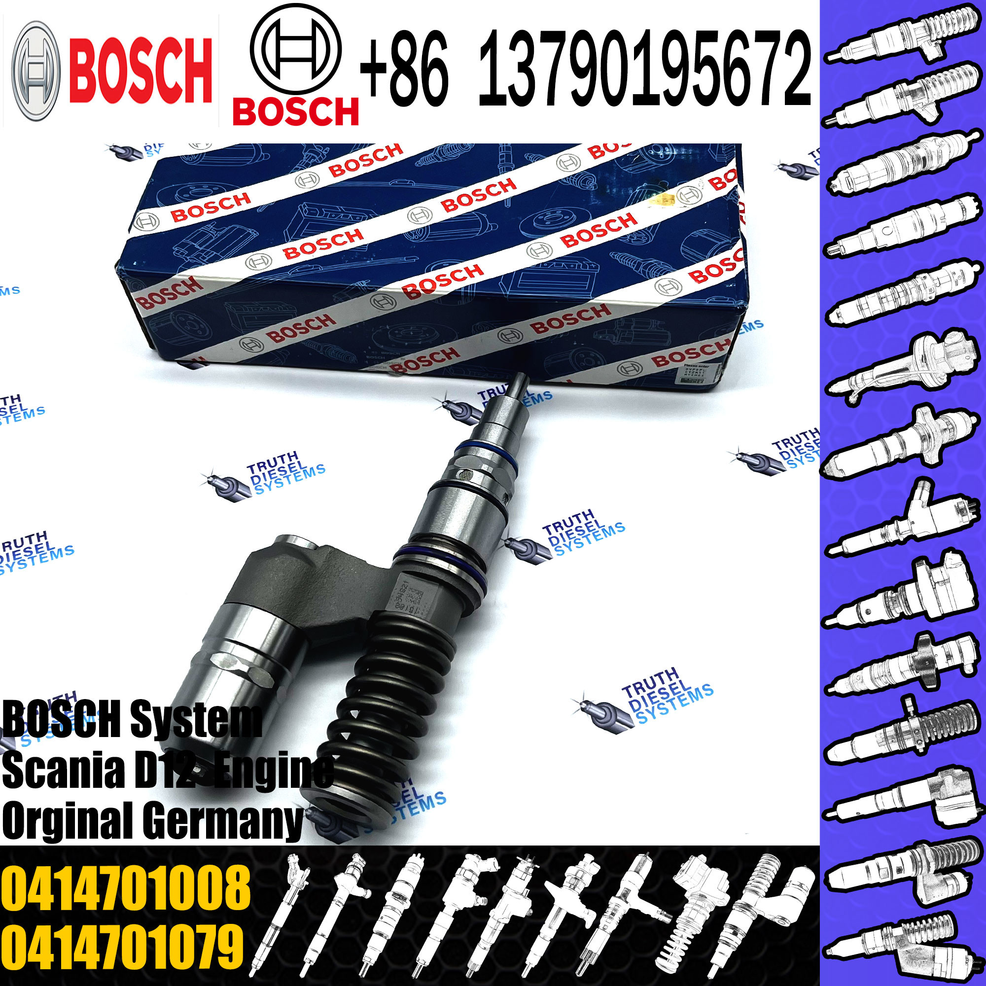 0414701008 Diesel Fuel Unit Injector 0414701019 0414701027 0414701045 0414701067 0414701082