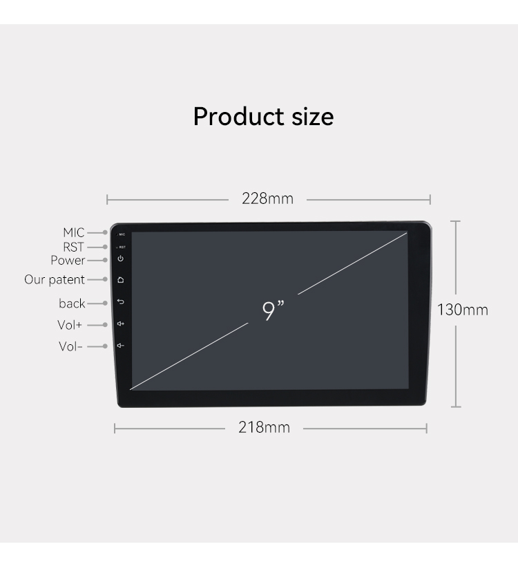 2 Din Universal Car Player 9 Inch TS7 Touch Screen Radio Car WIFI 1+32GB