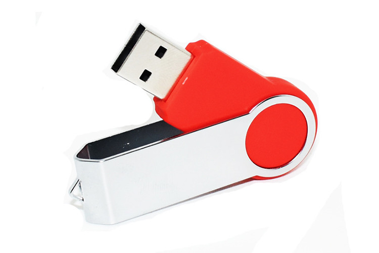 Factory supply 32G 3.0 blue color swivel twist metal USB with customized logo and package show life brand
