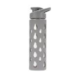 Anti Slip Single Wall water Glass Drinking Bottles 350ml