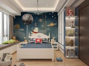 China Blue Steel Kids Room Wardrobe Durable Stainless Steel Custom Closet With Wall Panels factory