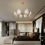 850*600mm Living Room E14*8 Light Source Crystal Kitchen Island Lighting