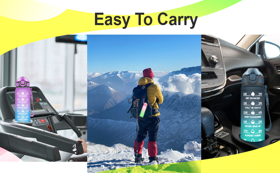Large Capacity Stylish Reusable Eco Friendly 1 Litre Water Bottle Gym Plastic Water Bottle With Leak Proof And One Click Open Customized Logo