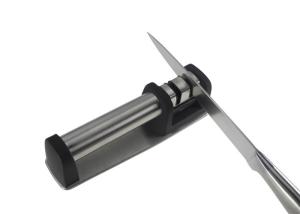 China Manual 2 Stage Knife Sharpener Tungsten Steel And Cermaic Sharpening Rods factory