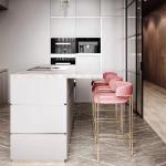 Classic Coffee Bar High Stool Chair With Metal Element Backrest Chair For Hotel