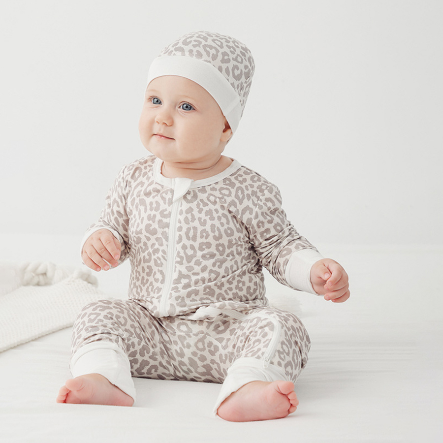 In Stock 2023 Bamboo Viscose Baby Sleep Rompers Organic Bamboo Baby Romper Newborn Reverse Zipper Jumpsuit Toddler Zip B