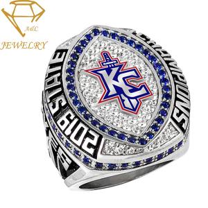China 18k 24k gold plating Custom Championship Ring For Men Football Sport factory